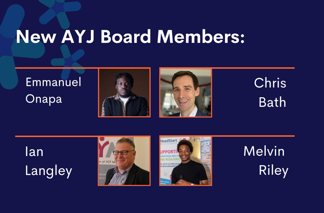 Welcome to our new AYJ Board Members! 

We look forward to working with you to drive positive change in youth justice🎉🎉