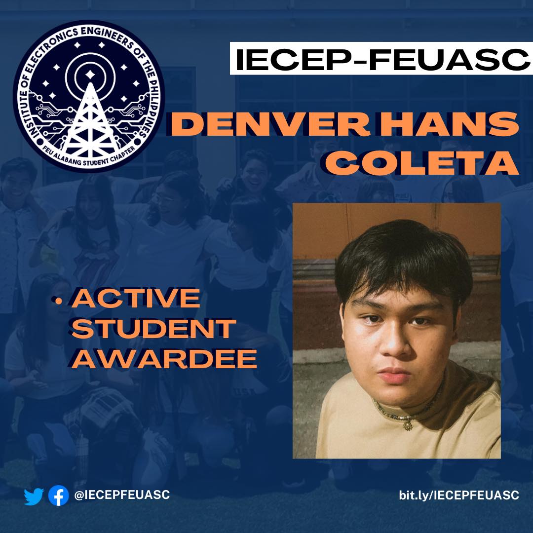IECEPFEUA's tweet photo. Congratulations to our very own, Denver Coleta, Argel Cruz, Desiree Almazan, and Gabrielle Mac with the following recognitions!
#IECEPFEUASC
#ASR2023
#ExCEllence
#DesignCreateDevelop https://t.co/vtyTsDrQ6P