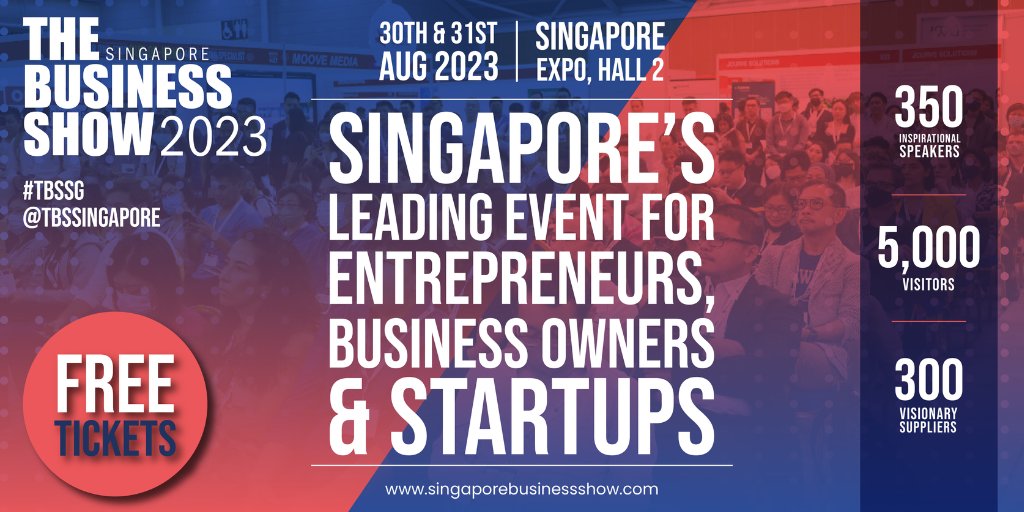 Organized by: @tbssingapore
Media partner: @AsiaBusinessOu1

Register now: lnkd.in/gCcAaYJ4 

#TBSSG #singapore #business #brand #leaders #entrepreneurs #startups #startup #SME #SMEbusiness #founders #tech #technology #marketing #digitalmarketing #events #industryevents