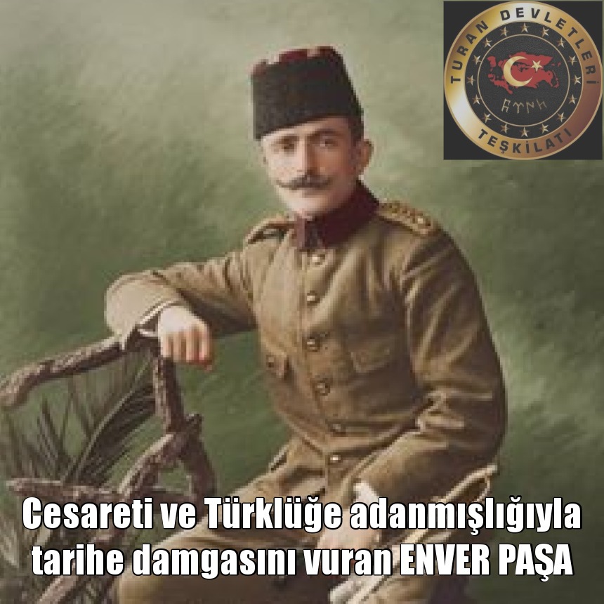 “Türk tarihinin belki de en ağır ve zor bir çeyrek yüz yılının sorumluluğunu omuzlayıp hayatlarını, avuçlarındaki bir kor yığını gibi taşıyarak yaşadılar. 
Cesareti ve Türklüğe adanmışlığıyla tarihe damgasını vuran [#EnverPaşa] şehadetinin 101.yılında saygı ve rahmetle anıyoruz.