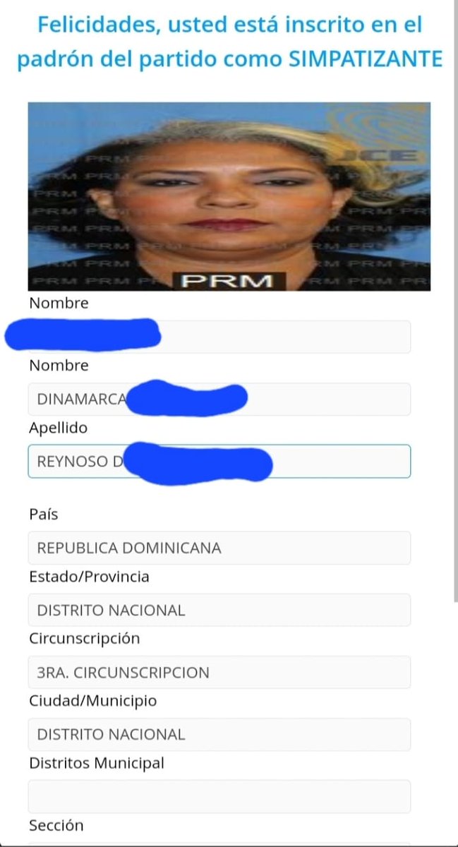 La compañera @dinamarcareynos es una importante dirigente de la FP, miembro de su dirección central, que aparece, como miles y miles del partido verde en todo el país, en el padrón del PRM. Esto más que deshonestidad política, que lo es, es una mayúscula estupidez; es autoengaño