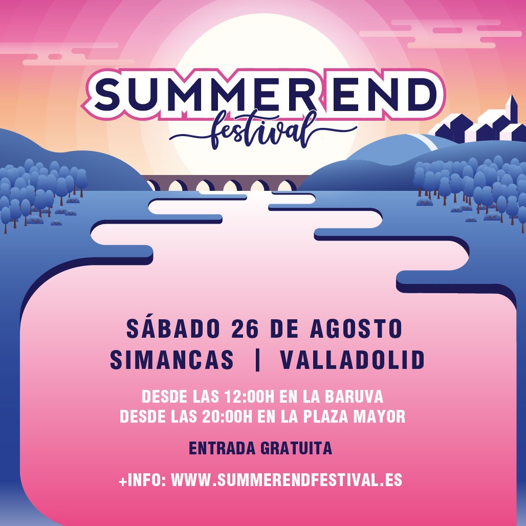 SummerEndfesti's tweet image. El sábado 26 de agosto se celebrará la decimocuarta edición del @SummerEndfesti. Empezaremos calentando motores en @LaBaruva desde el vermú hasta la tarde. Por la noche de 20:00h a 02:00h dos escenarios en la Plaza Mayor de Simancas y después  aftershow en El Desierto Rojo.