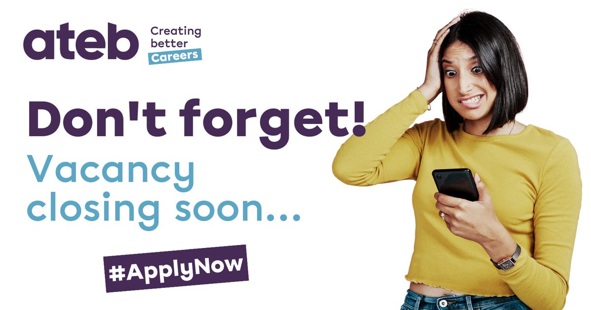 atebGroup's tweet photo. Hurry! There’s only a few days left to apply for our Communications Assistant role.

Don’t miss out on this fantastic opportunity, apply here today: https://t.co/wfsyT6j8rY https://t.co/8Ppjv9jsq3