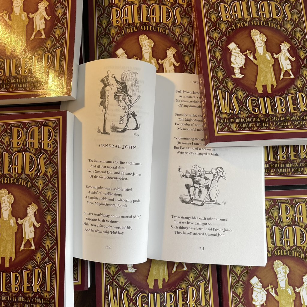 renardpress's tweet photo. A worthy addition to our gorgeous #WSGilbert series: The Bab Ballads: A New Selection by @AndrewJCrowther
With Gilbert’s original illos and all the notes and intros you could possibly desire!
Out now 😁🎶🎭
https://t.co/GnLt5JXczo
#gilbert #gands #gilbertandsullivan #booktwt https://t.co/DSUcTHsGUD