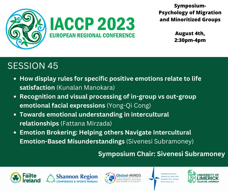 IACCP2023's tweet photo. Our final set of fantastic parallel sessions starting now! (1) #IACCP2023 #psychology #crosscultural #crossculturalpsychology #research - via Whova Event App https://t.co/fastcoS58I