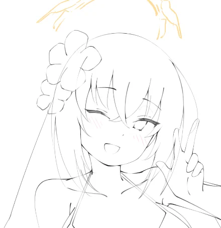 サクラコ落書き中