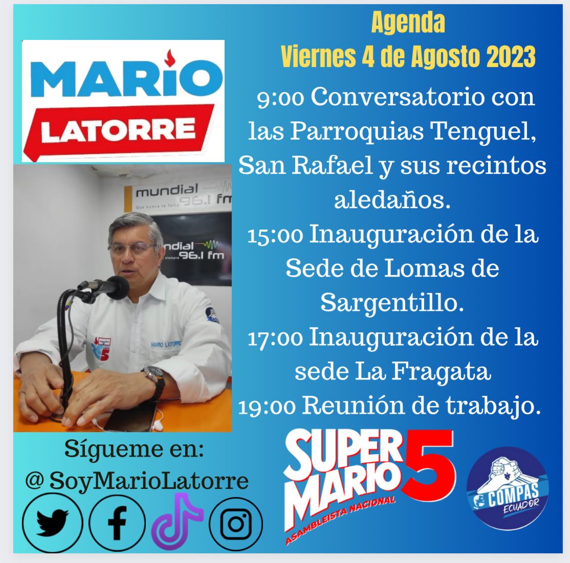 Nuestra agende #Viernes #ElResurgirDeLaPatria