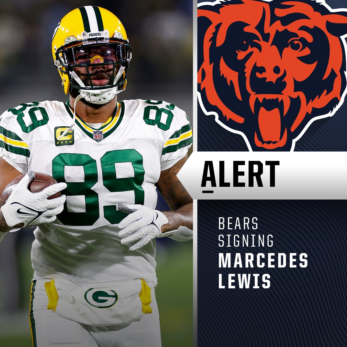 NFL's tweet photo. Bears finalizing a deal with TE Marcedes Lewis. (via @TomPelissero) https://t.co/YGGv7zTiM7