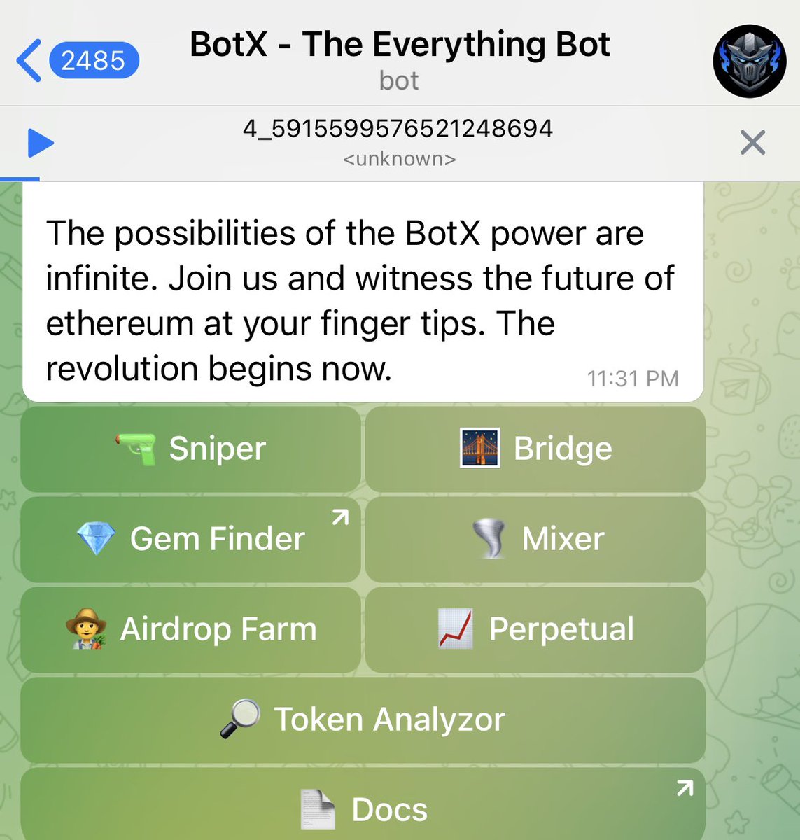 <a href="/cryptoskullx/">CryptoSkull 💀 ze last bull standing</a> I think it’s time you check $Botx the everything bot, the team drops a new utility almost everyday! Low market cap gem at present and once we drop the dapp this sub 1 mil will never be seen again!