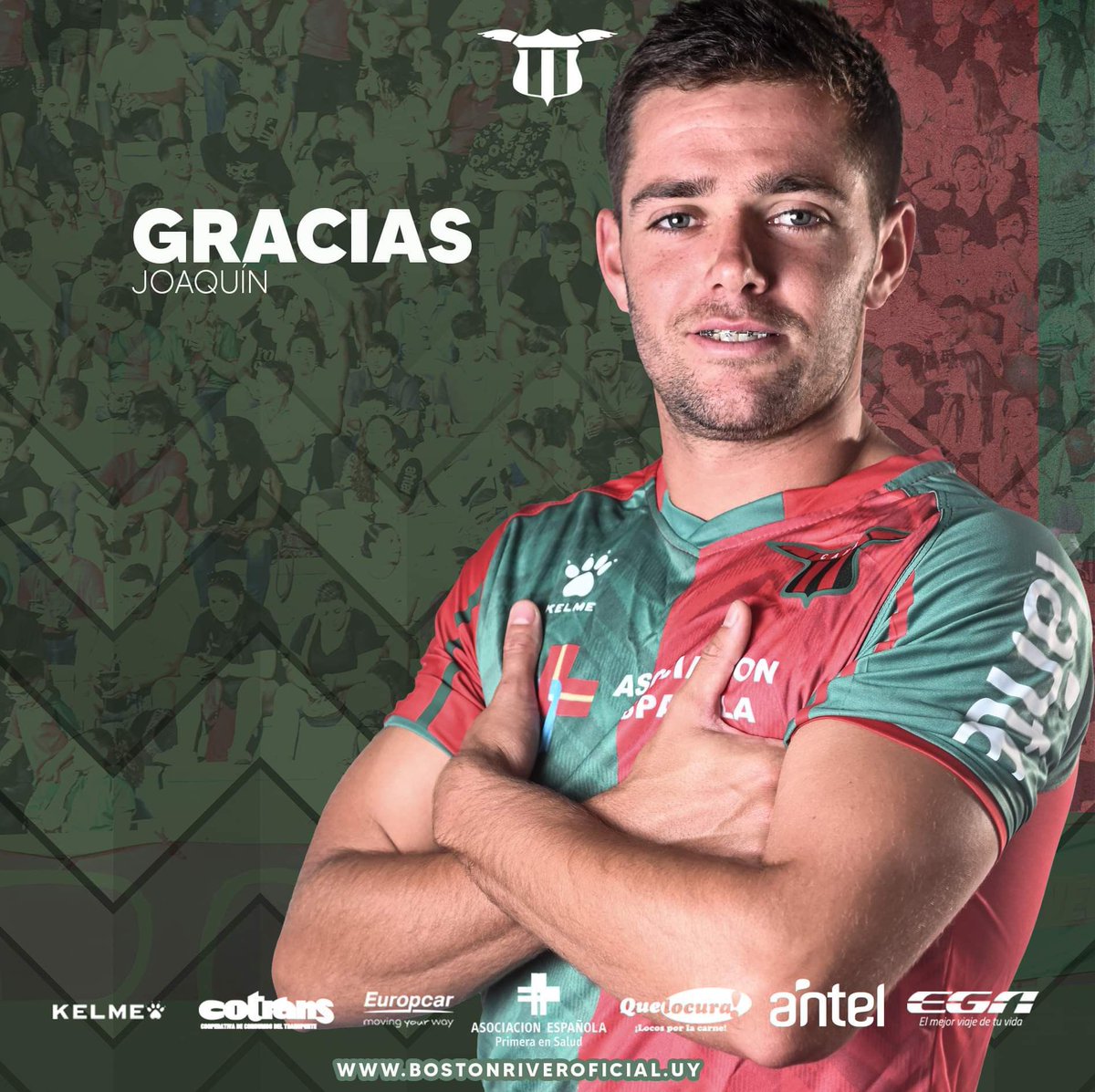 bostonriver's tweet photo. 💚❤️ Gracias por tanto, Joaco

👉 Le agradecemos a Joaquín Fernández  por haber formado parte del equipo, por la entrega y la dedicación que tuvo siempre para con el club. 

⚽️ De parte de Boston River te deseamos el mayor de los éxitos en todo lo que venga por delante 

 💚❤️ https://t.co/azkCpWivhW