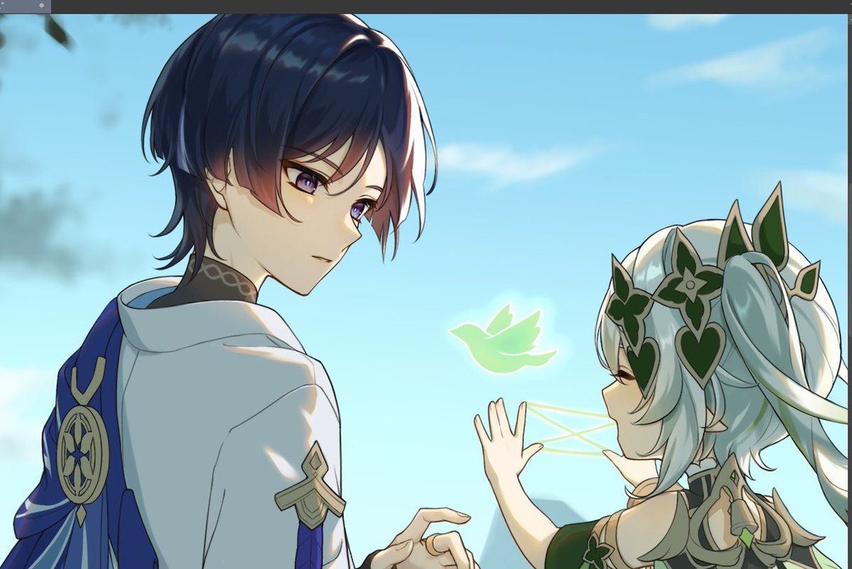 pamu_oekk's tweet photo. イラコンこんな感じで描いてる！なひちゃんといっしょ！
完成しますように… https://t.co/ctVpoEIQIJ