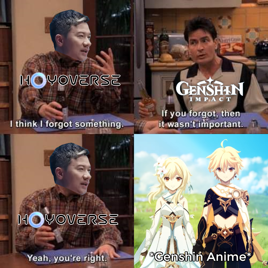 Not mine,I ran out of ideas of what to title it [Memes anime + genshin]  Genshin Impact
