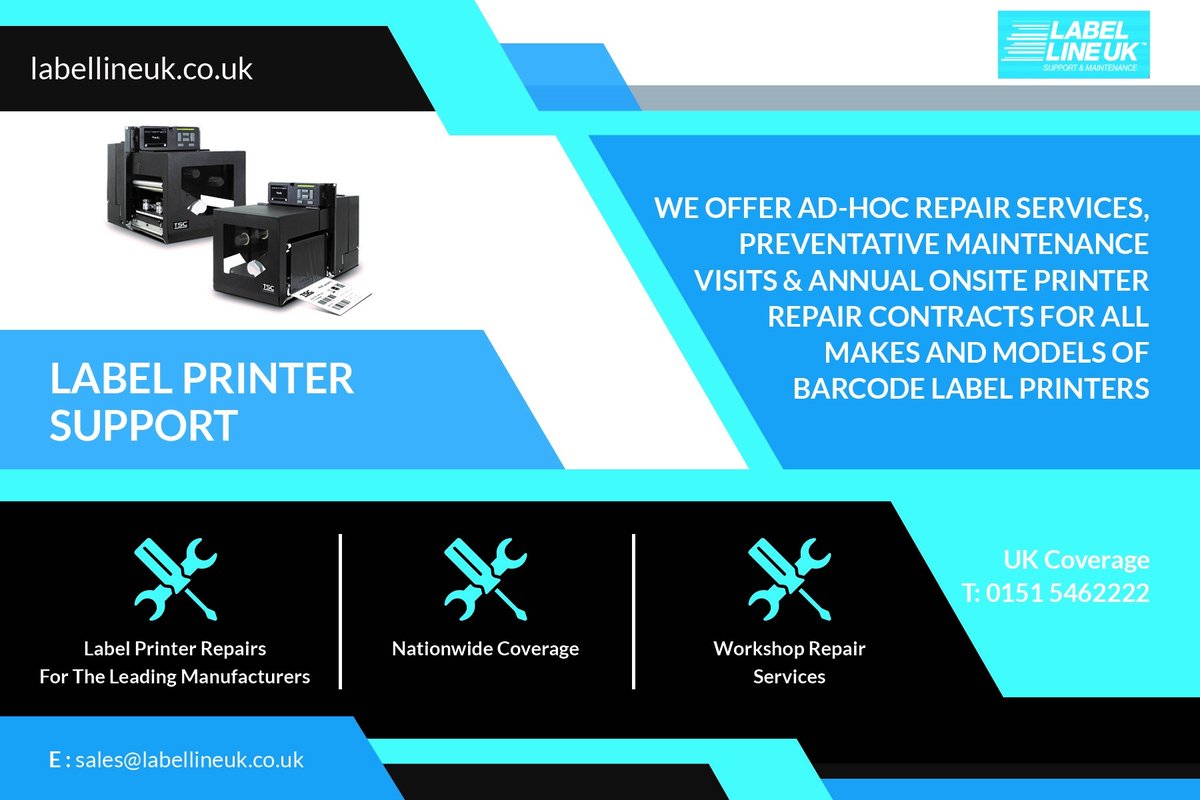Labelline_uk's tweet photo. Thermal Label Printer Repair In Your Local Area Call Becky 0151 5462222 #printerrepair #thermalprinter https://t.co/aHMQVcw9ZY