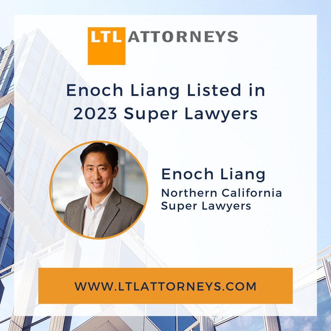 LTL Attorneys is pleased to announce that Enoch H. Liang has been selected to the 2023 Northern California Super Lawyers list for his achievements in Intellectual Property Litigation.

Read more: linkedin.com/feed/update/ur…

#LTLAttorneys #SuperLawyers #IntellectualPropertyLitigation