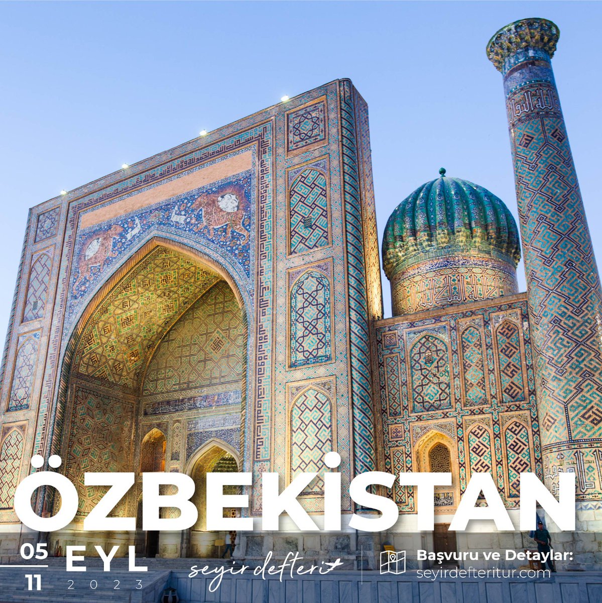 seyirdefteritur's tweet photo. Sizleri kadim coğrafyalardan biri olan Özbekistan'ı keşfetmeye davet ediyoruz. 
Buhara, Semerkant, Taşkent ve Hive barındırdıkları medeniyet mirasıyla bizi karşılayacak. Gezimizle ilgili detaylı bilgiye web sitemiz üzerinden ulaşabilirsiniz 

https://t.co/ECOGRLgwOB

#özbekistan https://t.co/qpqmqZsKKZ