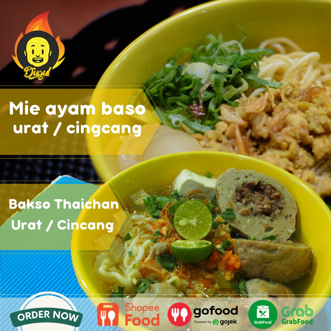 dugulbakso's tweet photo. Kalo udah urusan perut mah gak bisa di tawar..
Pengen makan mie ayam atau bakso tapi lagi mager banget?!
Pesen aja Dugul Bakso Taichan!
lansgung aja order di Grabfood, Gofood dan Shopeefood ya..

#online #pesenonline #gofood #grabfood #shopeefood #makan #mieayam #bakso #makanan https://t.co/i1mhThp7Ay