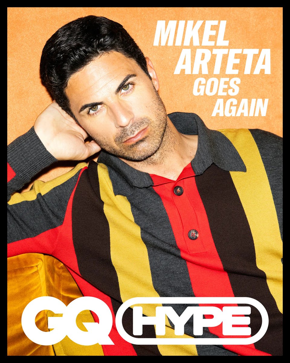 brfootball's tweet photo. Mikel Arteta models for @BritishGQ 📸 https://t.co/nJ1W4NOsME