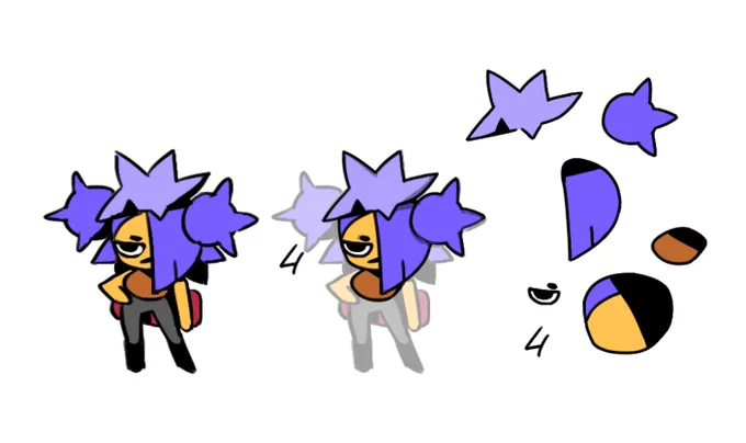 Cleaning and seperating the individual parts for Prickly (4 is the stroke size so I keep myself consistent lol)