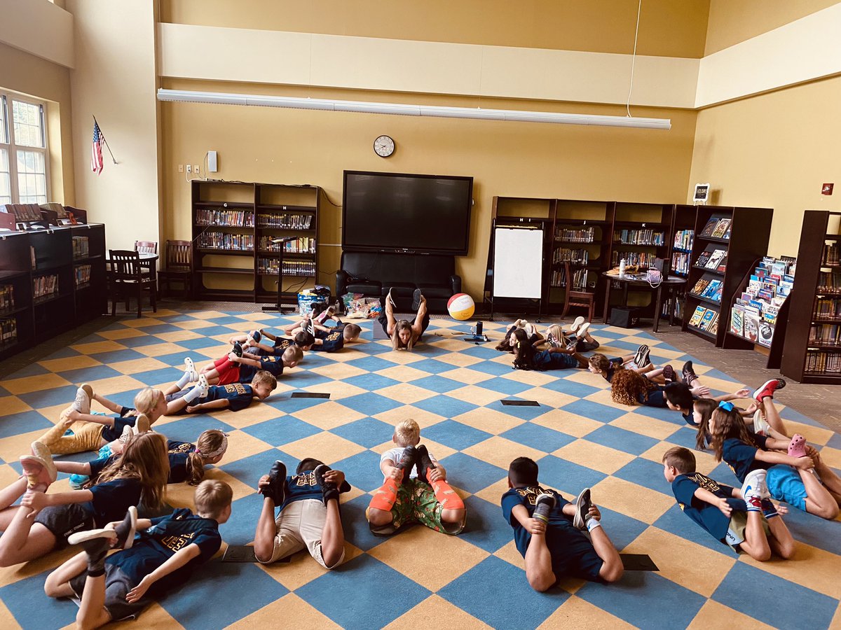 Peace begins with us 💙💛. Morning wellness practicing our yoga. #EnhancingtheStudentExperience #SteppingStones <a href="/DanDeMartino719/">Daniel DeMartino</a> <a href="/CurriculumRSD/">Ramsey Academics</a> <a href="/mrsangley/">Erika Angley</a> <a href="/MsMilitello/">Lori Militello</a>