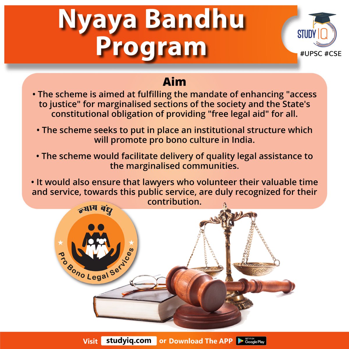 upsciq's tweet photo. Nyaya Bandhu Program
#nyayabandhuprogram #whyinnews #centralgovt #legalservice #volumtarylegaladvice #ministryoflawandjustice #justice #freelegalaid #cultureinindia #lawyers #publicservice #st #sc #pwd #nyayabandhuapplication #umang #cscegovernance #upsc #cse #ips #ias https://t.co/caffa97sPS