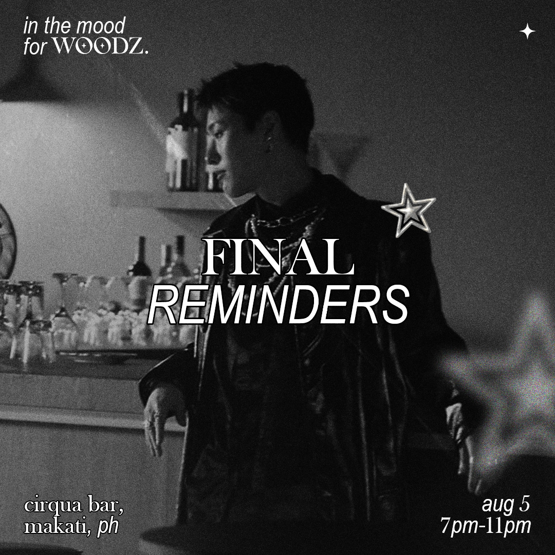 WOODZBDAY_MNL's tweet photo. 1 day to go before #inthemoodforWOODZ!!!🍹

But before we celebrate our rockstar Cho Seungyoun's day, here are some final reminders to keep in mind for tomorrow's event 📢

We can't wait to see you, PH Moodz. We hope everyone can enjoy and drink responsibly 🤩🥳

#WOODZBDAY_MNL https://t.co/ky9eScGp8a