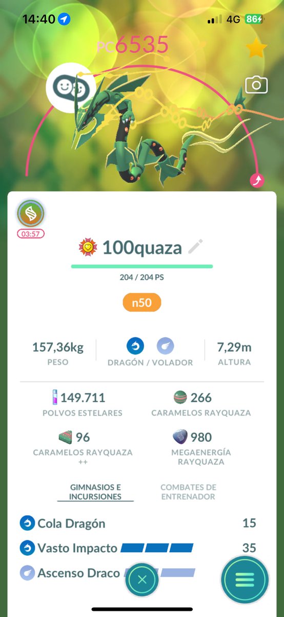 Mega Rayquaza completado 🤓 #PokemonGOFest2023