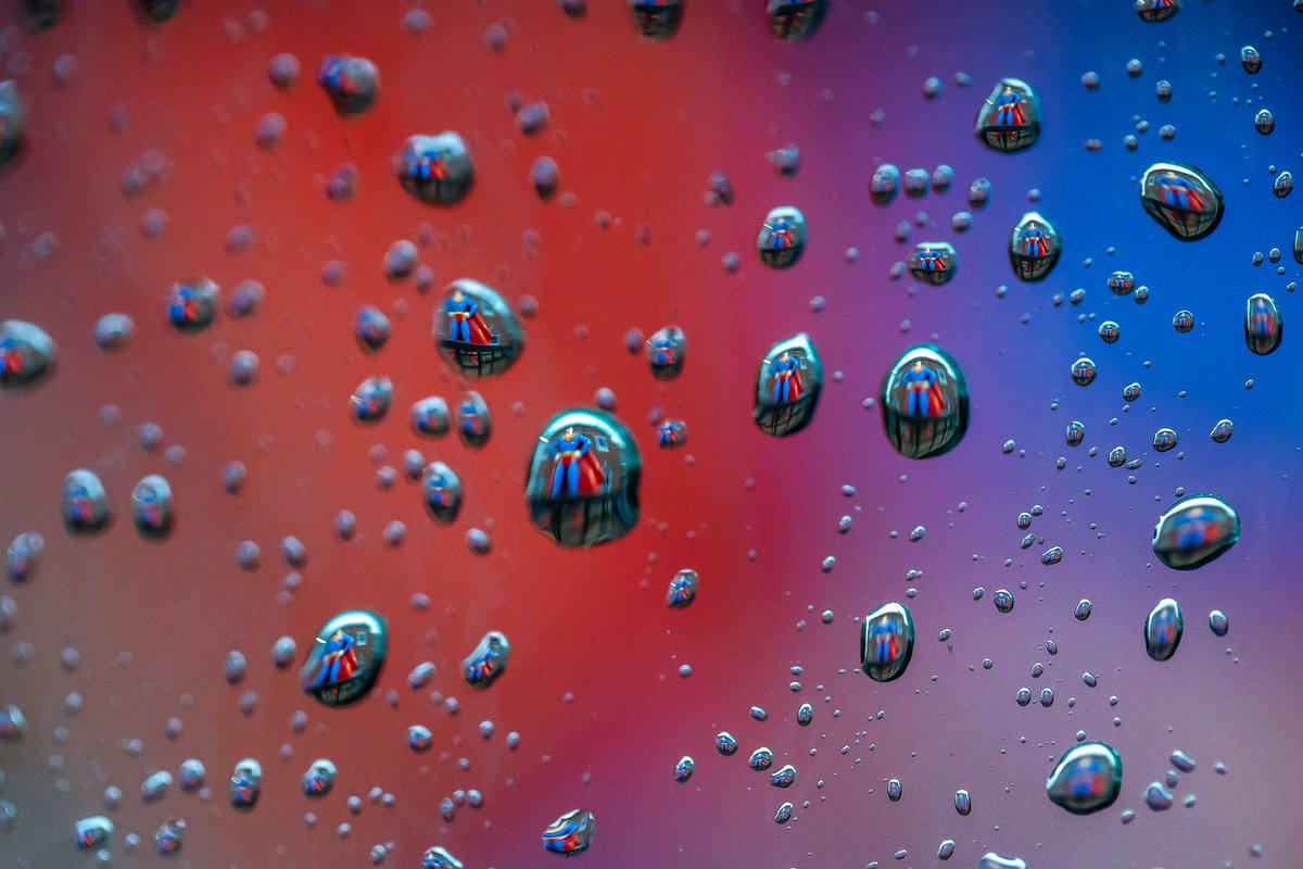 ryanhermens's tweet photo. The Superman statue in Metropolis, Ill., is reflected in raindrops on a vehicle's window this morning.

@heraldleader https://t.co/7tmwEBRZCW