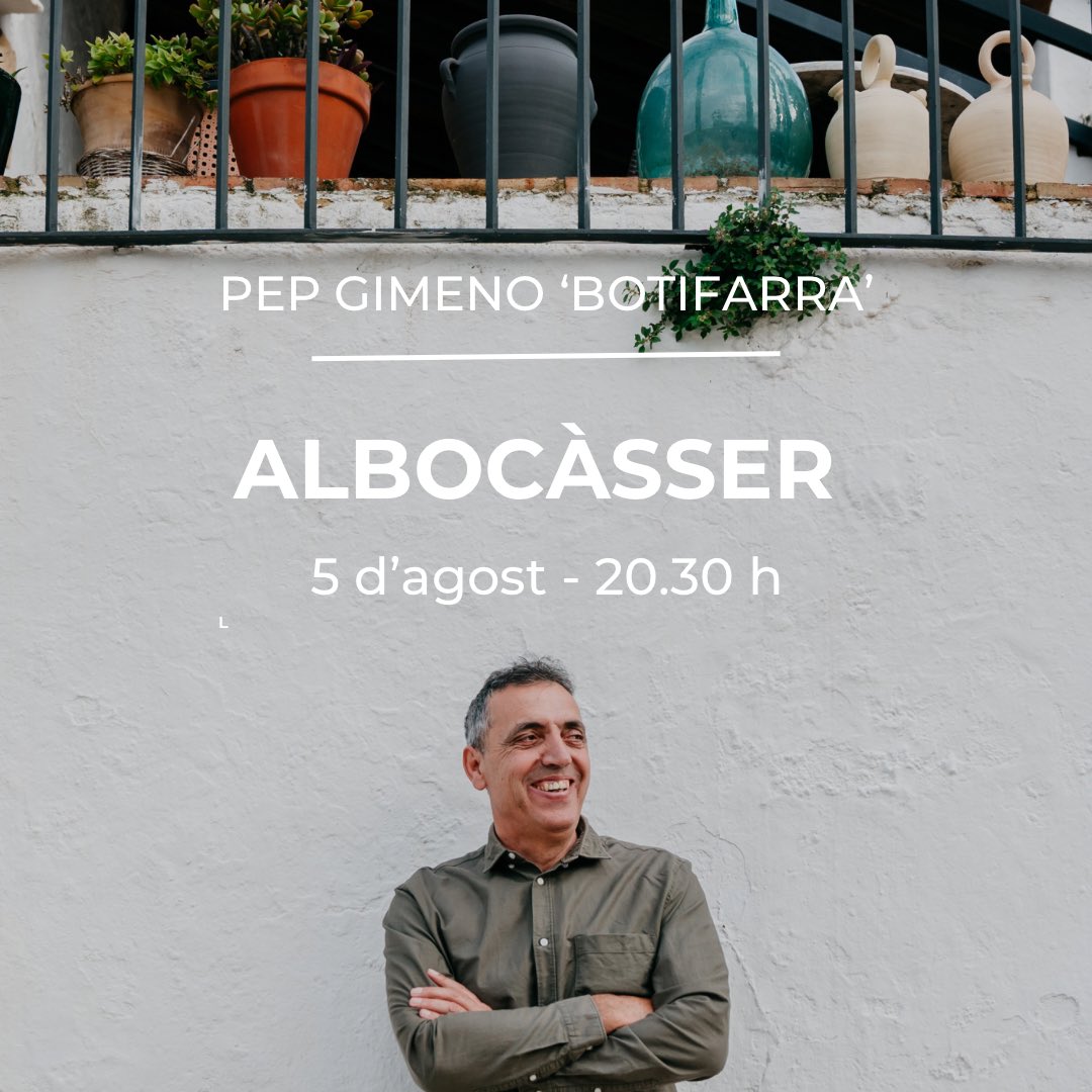 PepBotifarra's tweet photo. M’han dit que per les comarques del nord hui corre l’aire… vorem si demà estem fresquets a #Albocàsser! 

Farem el format que hem anomenat ‘Botifarra a banda’, que és un goig de vore perquè toquem amb la banda del poble. Acosteu-vos!

▪️Dissabte 5 d’agost a les 20.30 hores https://t.co/fA2LcMFeYg