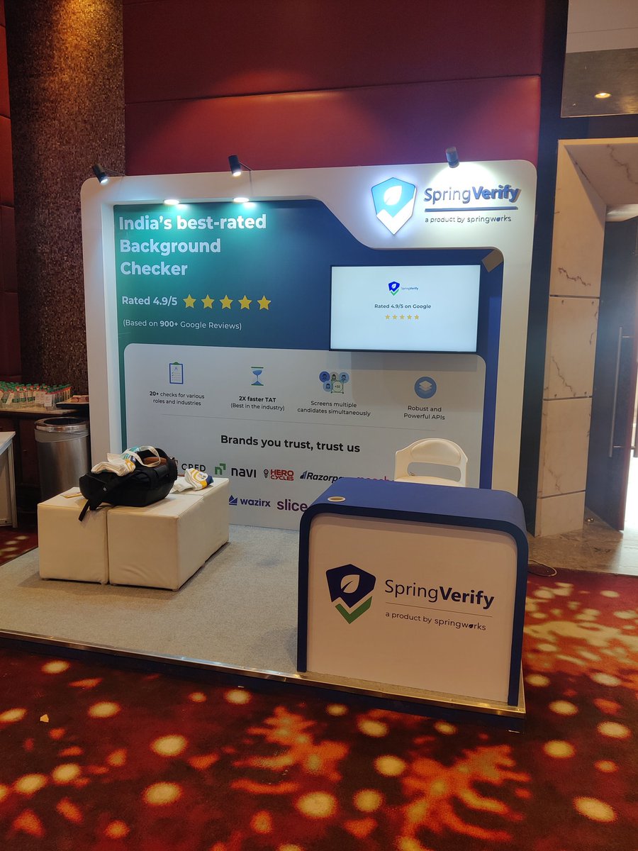 AabhashK's tweet image. Amazing experience with the first BIG sponsored event we did at Springworks with @PeopleMatters2 TechHR 2023 😇🤓
Here's a team pic (missing in the pic: @kar2905 and I)