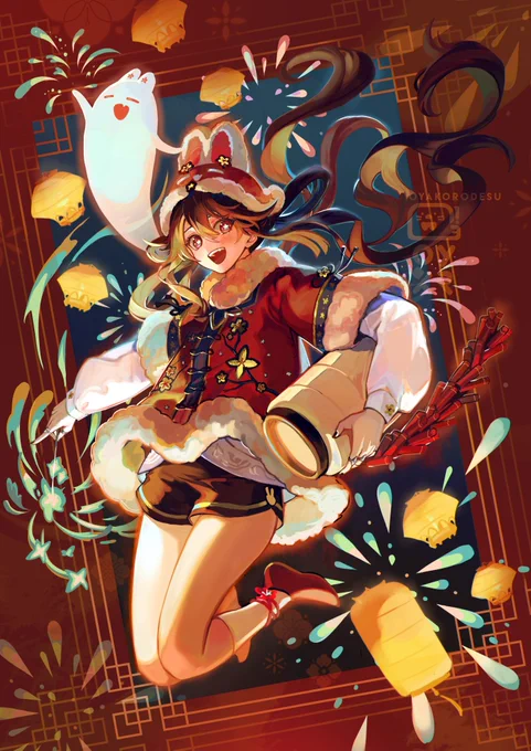 Ride the Waves to a Rendezvous in Fontaine!  So happy that my Hu Tao art will be in one of the fanart exhibitions! Please look forward to it~  #GenshinImpactFontaine #FontaineExpo