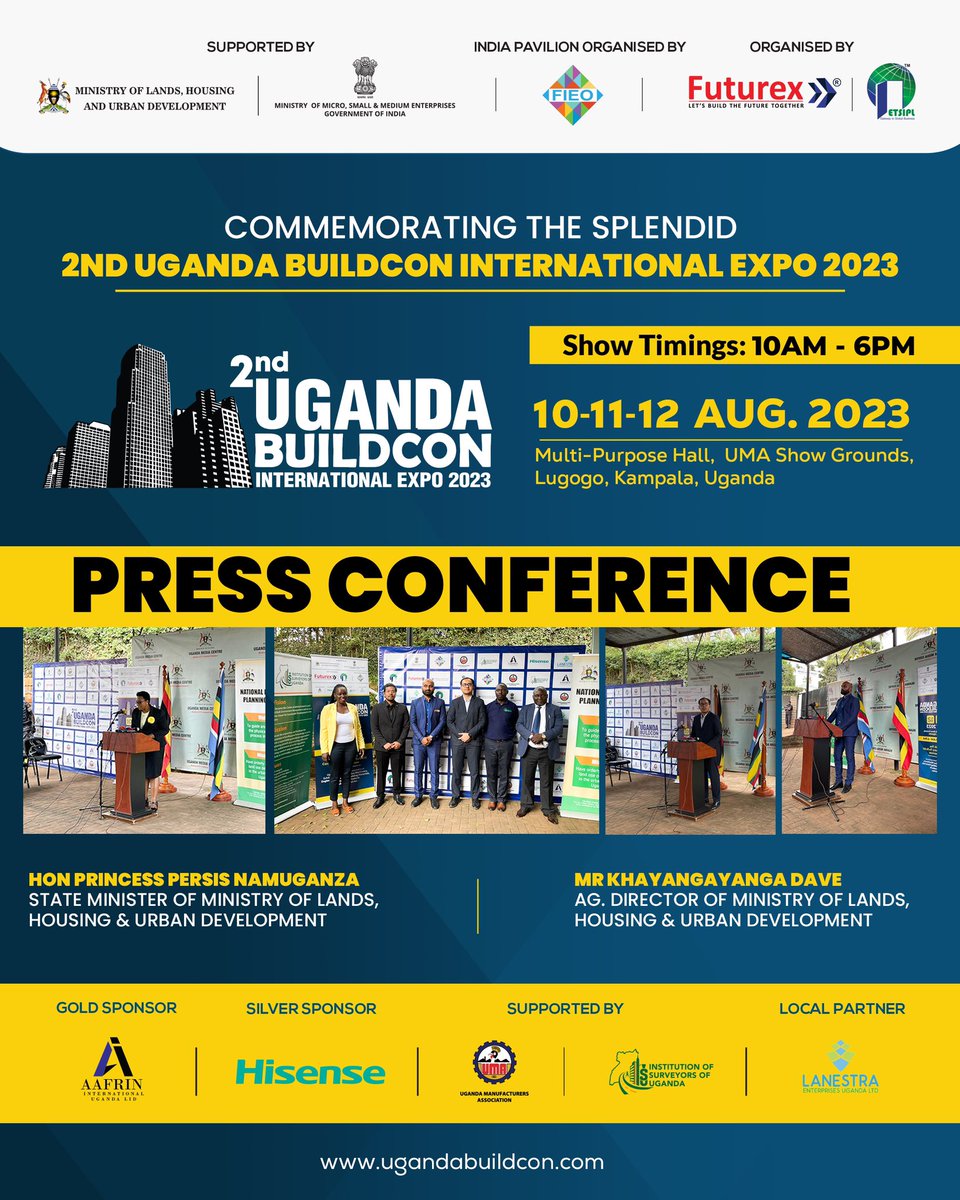 ministry_lands's tweet photo. This morning, the Uganda Media Centre buzzed with excitement as the official press conference for the upcoming Uganda Buildcon Expo took center stage. With esteemed presence, Hon. Princess Persis Namuganza from @ministry_lands who… https://t.co/aidF0tmFGg