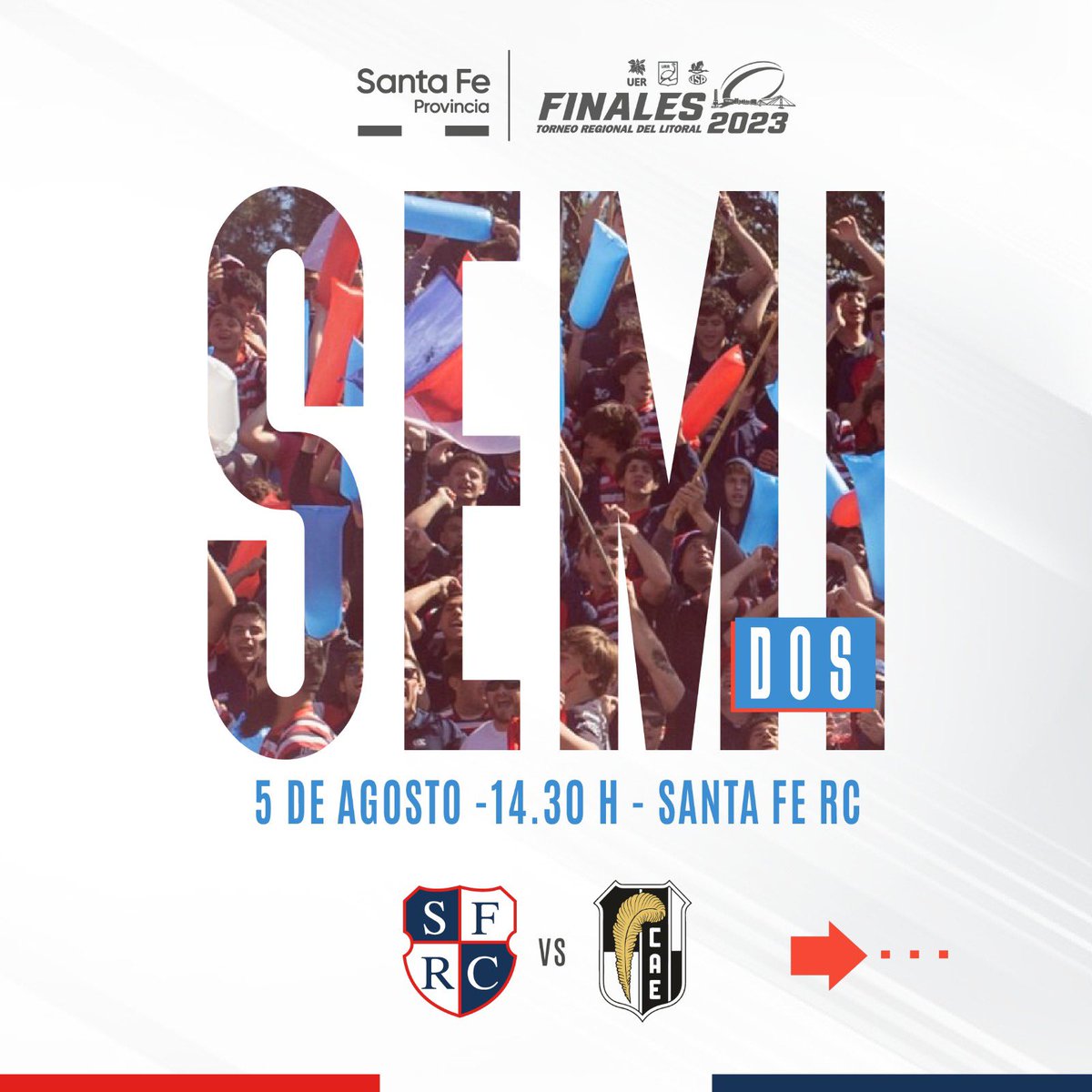 santaferugby_'s tweet photo. 📌 Equipos confirmados para las Semifinales

✅ 12.30 hs. 
@miclubGER
 vs. 
@DuendesRC
 
✅ 14.30 hs. 
@santaferugby_
 vs. 
@elrugbydelcae 

🏟️Santa Fe Rugby Club https://t.co/HJOICWG73I