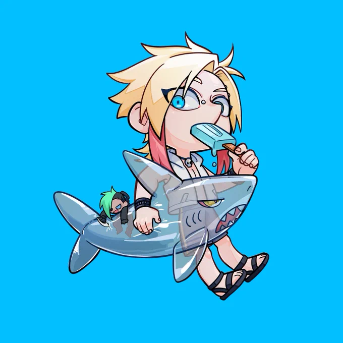#新しいプロフィール画像 8月仕様の新アイコンだよ!!!!!かわいいね!!!!!!!! まめとりさん【 】に描いて頂きました!!!ありがとうございますっっ!!!!!!