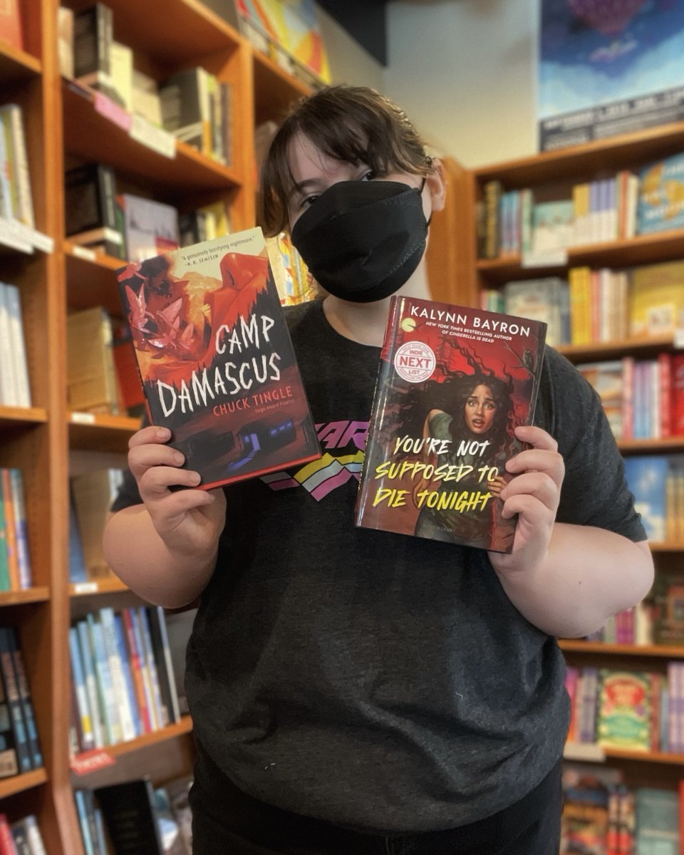 BardsAlley's tweet image. A #bookstack of some books that fit this sweltering summer heat.

&quot;Currently reading CAMP DAMASCUS, and YOU&apos;RE NOT SUPPOSED TO DIE TONIGHT was a recent fav of mine. NOTHING beats a summer camp horror story 🔪&quot; -Mallory
@ChuckTingle @KalynnBayron