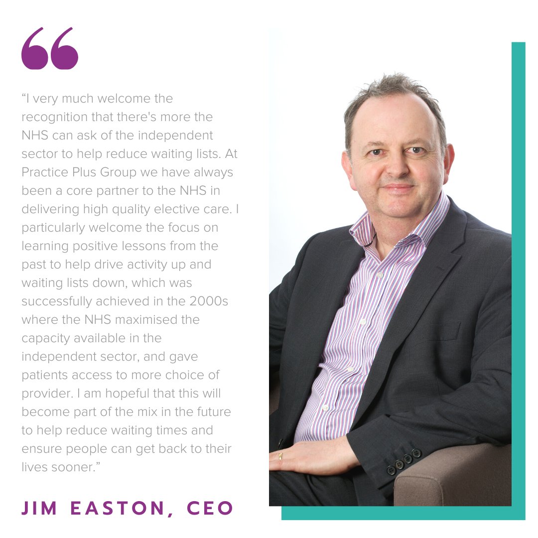 In response to the NHS Elective Recovery Taskforce report published today, our CEO Jim Easton <a href="/jimeaston8/">Jim Easton</a> shares his view.

Read the full report here bit.ly/45xxr2j
