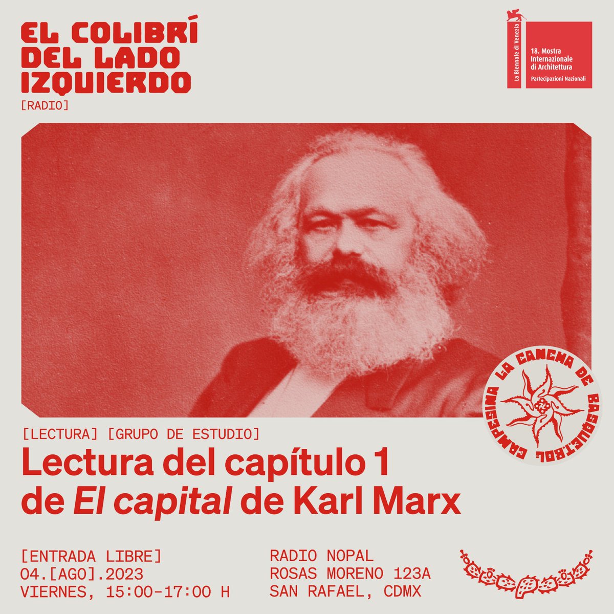 Buenos días bb ¿Cómo va tu Viernes? ✨
Hoy a las 15 hrs, continuamos con nuestro grupo de estudio en Radio Nopal.
Esta vez tendremos la lectura del Capítulo uno de Karl Marx, sobre mercancía y el fetichismo de la mercancía 🖤🔥
Caele a la Radio para platicar por ahí 👀