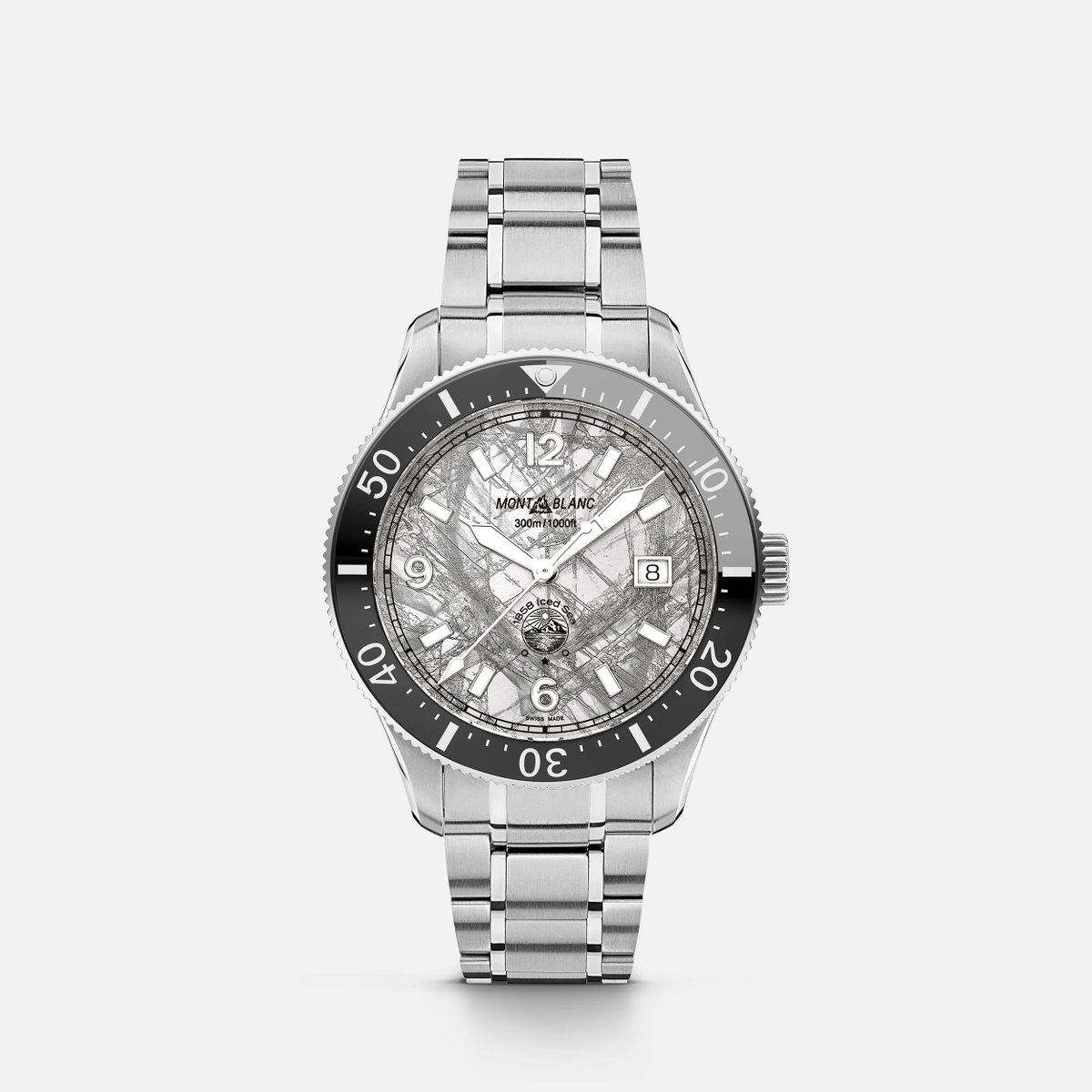 WatchShowcase's tweet photo. This Montblanc 1858 Iced Sea is designed to give you the impression of looking into the "depths of a glacier". What do you think of this "cool" watch? #watches #watchoftheday #wotd https://t.co/q66i31fnJ0