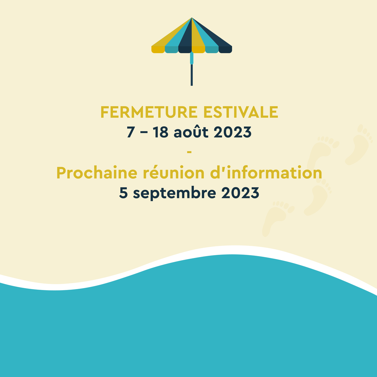 L'IFRA et toutes ses équipes vous souhaitent un bel été ! 🏝️

📆 Un projet de formation ? Nous vous donnons dès à présent rendez-vous le 5 septembre pour notre première réunion d'information de la rentrée ! ➡️ bit.ly/320sFyB
À très vite ! 👋