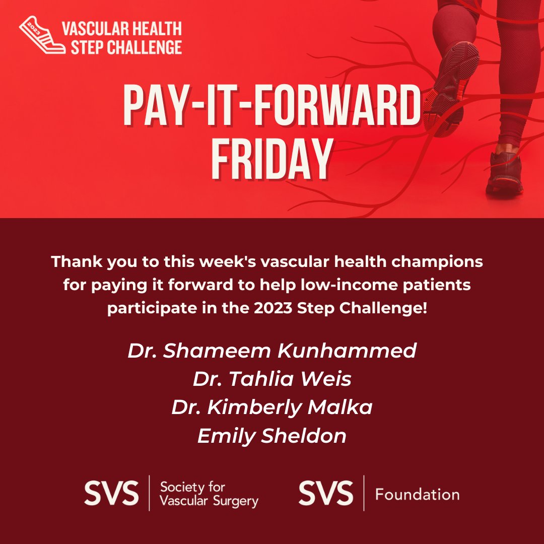 Vascular SVS (@vascularsvs) on Twitter photo On this #PayItForwardFriday, help a low-income patient participate in our September Vascular Health Challenge.
👉 Individual Registration: $60
🙌 Individual + Pay-it-Forward: $120
🔗 Sign up today: charityfootprints.com/Vascular/?cf_s…
<a href="/SSKvascular/">Shameem kunhammed</a> <a href="/DrPlaquePuller/">Tahlia Weis MD PhD</a> @DrKimberlyMalka On this #PayItForwardFriday, help a low-income patient participate in our September Vascular Health Challenge.
👉 Individual Registration: $60
🙌 Individual + Pay-it-Forward: $120
🔗 Sign up today: charityfootprints.com/Vascular/?cf_s…
<a href="/SSKvascular/">Shameem kunhammed</a> <a href="/DrPlaquePuller/">Tahlia Weis MD PhD</a> @DrKimberlyMalka