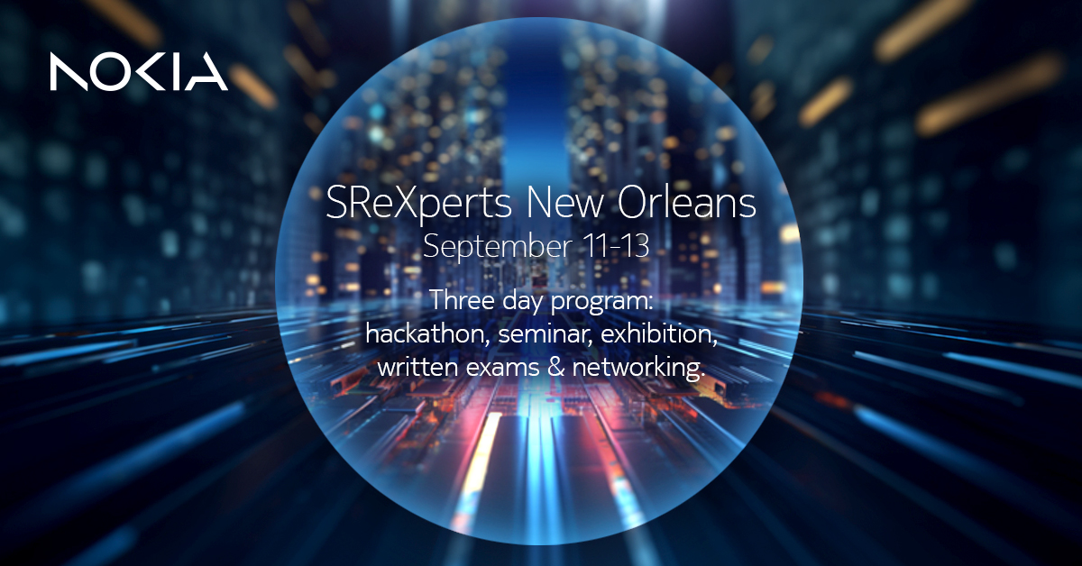 nokianetworks's tweet image. Immerse yourself in the enchanting spirit of New Orleans at Nokia&apos;s exclusive #SReXperts23 event. 

Join us as we bring an unforgettable experience to America and secure the future. Stay tuned for exciting updates and sneak peeks as we count down to the event.