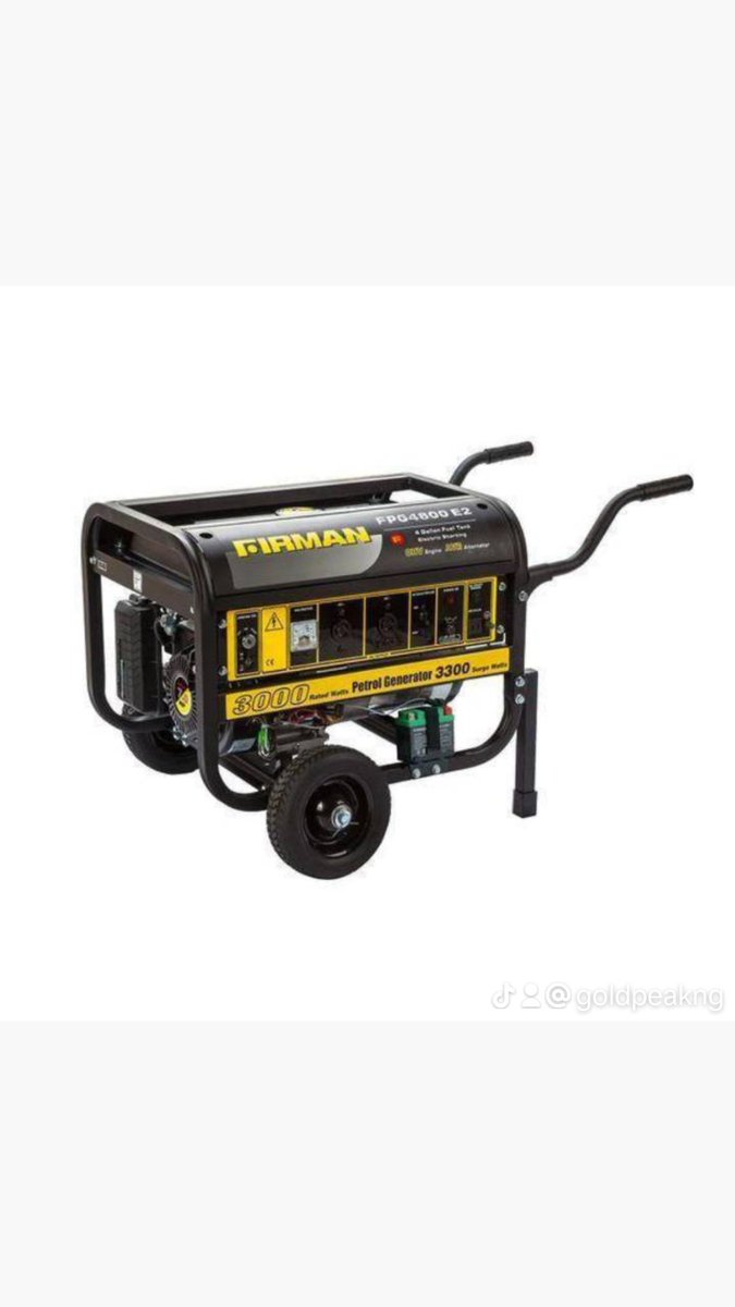 Firman 3.0kva Key start Generator - FPG4800E2* 

Key features 
• Handle and wheels: Yes
• Coil: 100% copper
• Weight: 56.5

Call now on 08053150000 to place your order 

#generator #generatormaintenance #generatorpower #generatorinstall #generatorservices