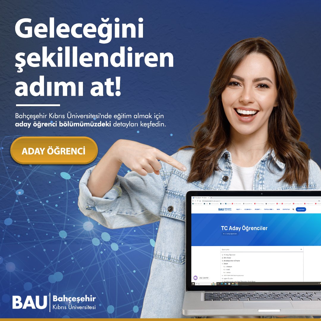 Bahçeşehir Kıbrıs Üniversitesi'nde hayalinizdeki eğitimi almak ve başarılı bir gelecek inşa etmek için sizleri bekliyoruz! Başvurularınızı yapmak ve daha fazla bilgi edinmek için web sitemizi ziyaret edebilirsiniz.

 baucyprus.edu.tr/tc-aday-ogrenc…
 +90 533 884 81 11 (whatsapp)