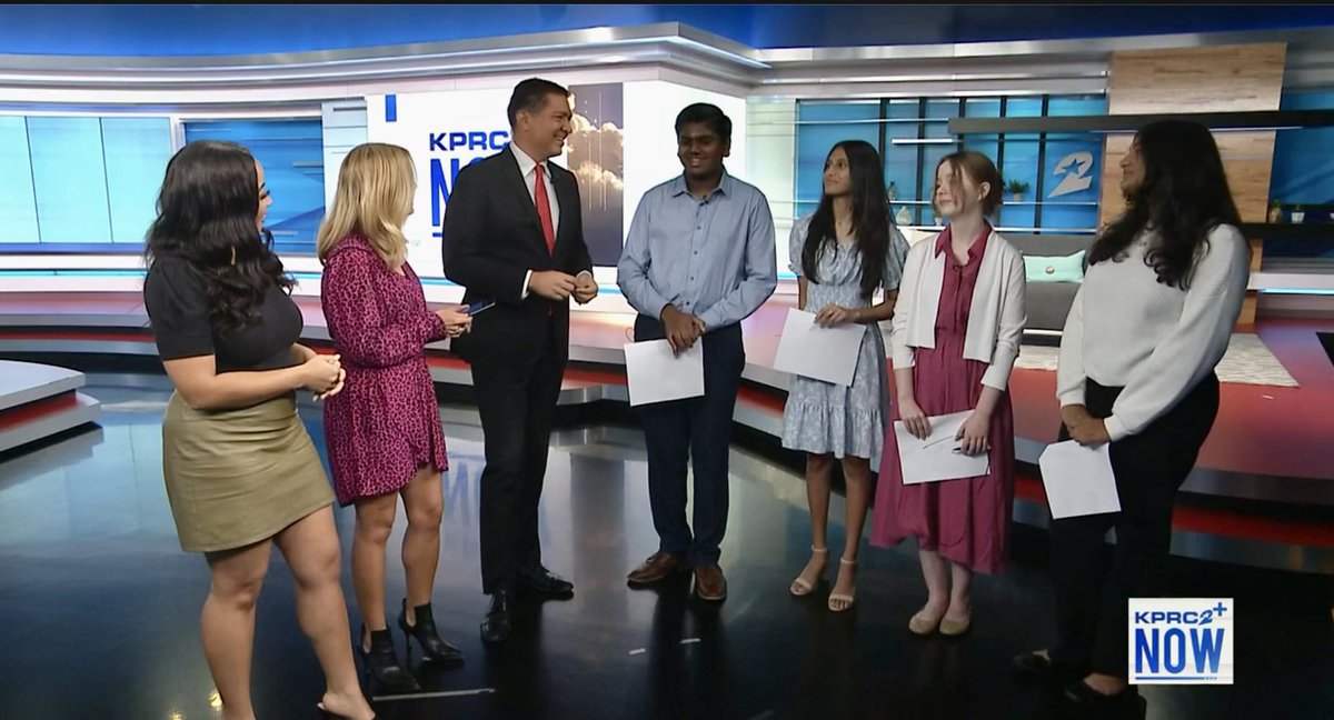 ShadowCreekHS's tweet image. Two SCHS students, Caleb Wesley and Meaghan Mooney, were interviewed by @KPRC2 about their upcoming competition in the State Finals of the National Civics Bee, which occurs tomorrow in Dallas. We are so proud of you! @AlvinISD