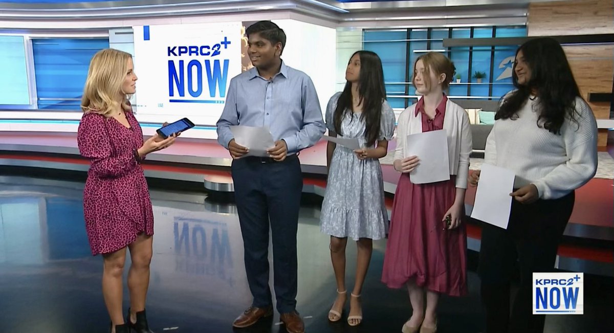 ShadowCreekHS's tweet image. Two SCHS students, Caleb Wesley and Meaghan Mooney, were interviewed by @KPRC2 about their upcoming competition in the State Finals of the National Civics Bee, which occurs tomorrow in Dallas. We are so proud of you! @AlvinISD