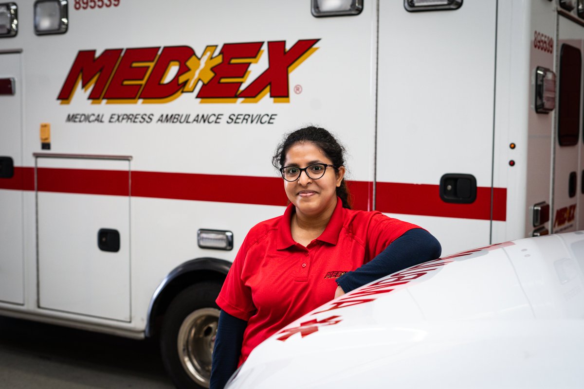 medexamb's tweet photo. Congratulations to EMT Amna S. on her incredible journey with MedEx! Over the past few years, we’ve seen her grow from a shy but capable EMT to an outstanding clinical professional. Amna has been accepted into a PA program and we wish her all the best on her new path! #emt #ems https://t.co/UqrqXZSFc7