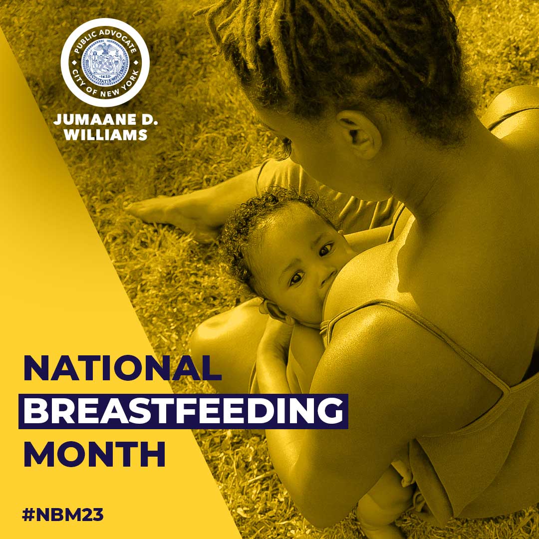 Happy National Breastfeeding Month! 

This #BreastfeedingAwarenessMonth, we uplift breastfeeding and chestfeeding parents.

We continue our advocacy for #BirthEquityNYC, strengthened support systems for all parents, and equitable breastfeeding policies in the workplace. #NBM23