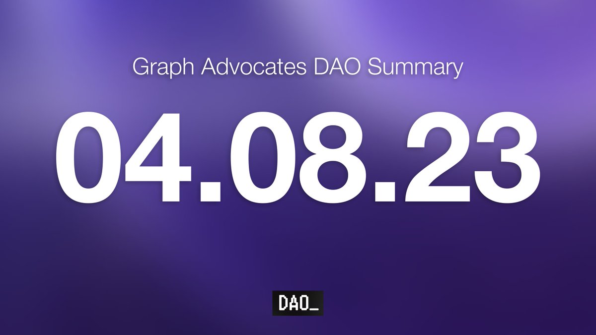 GraphATerminal's tweet image. 🚀Graphadvocates DAO Daily summary

No new proposals today