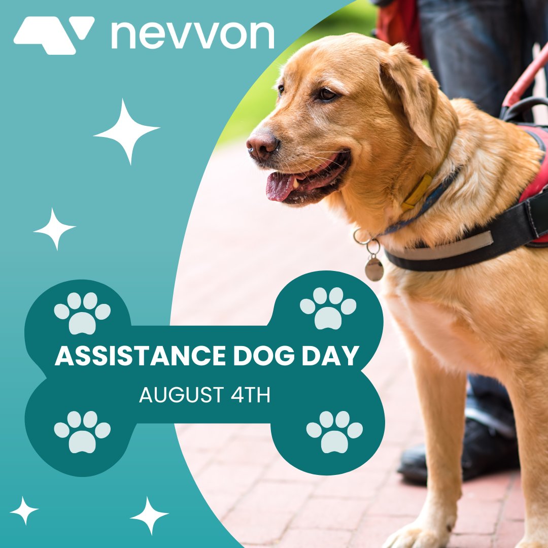 NevvonInc's tweet photo. 🐾 Happy Assistance Dog Day! Let's honor these incredible companions who bring joy, support, and independence to individuals in need. #Nevvon #Healthcare #eLearning#AssistanceDogDay #ServiceDogs #HeroesOnFourPaws https://t.co/tGat1skzqh