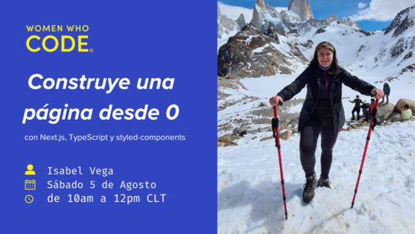 Mañana Sábado 5 de Agosto tenemos un taller online de 2 horas con Isabel Vega quien nos enseñará a construir una página desde 0 usando Next.js, Typescript y styled-components
Más detalles en el link: buff.ly/47lkqdy