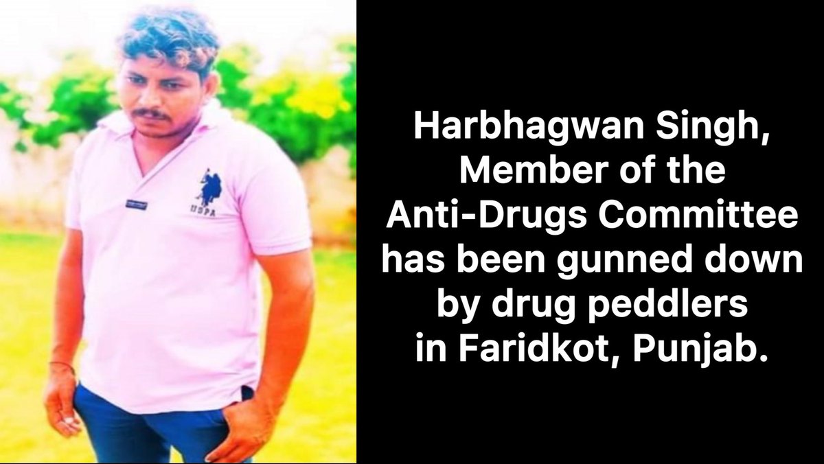 He is Harbhagwan Singh, a 40-year-old Activist from Dhilwan Khurd village in Faridkot, Punjab.

As everyone knows, synthetic drug$ are k!lling a lot of youngsters in Punjab &amp; <a href="/BhagwantMann/">Bhagwant Mann</a> govt. isn't doing much to stop this.

Due to the govt's attitude,villagers in Punjab are